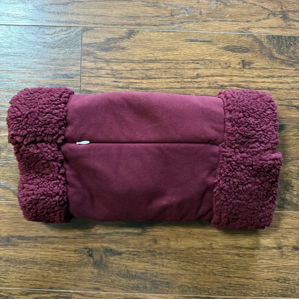 Shavel Home Products Burgundy Micro Flannel Heated Hand Warmer Muff